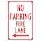 Signmission No Parking Fire Lane With Left Arrow, Heavy-Gauge Aluminum, 12" x 18", A-1218-25040 A-1218-25040 - alternate 1